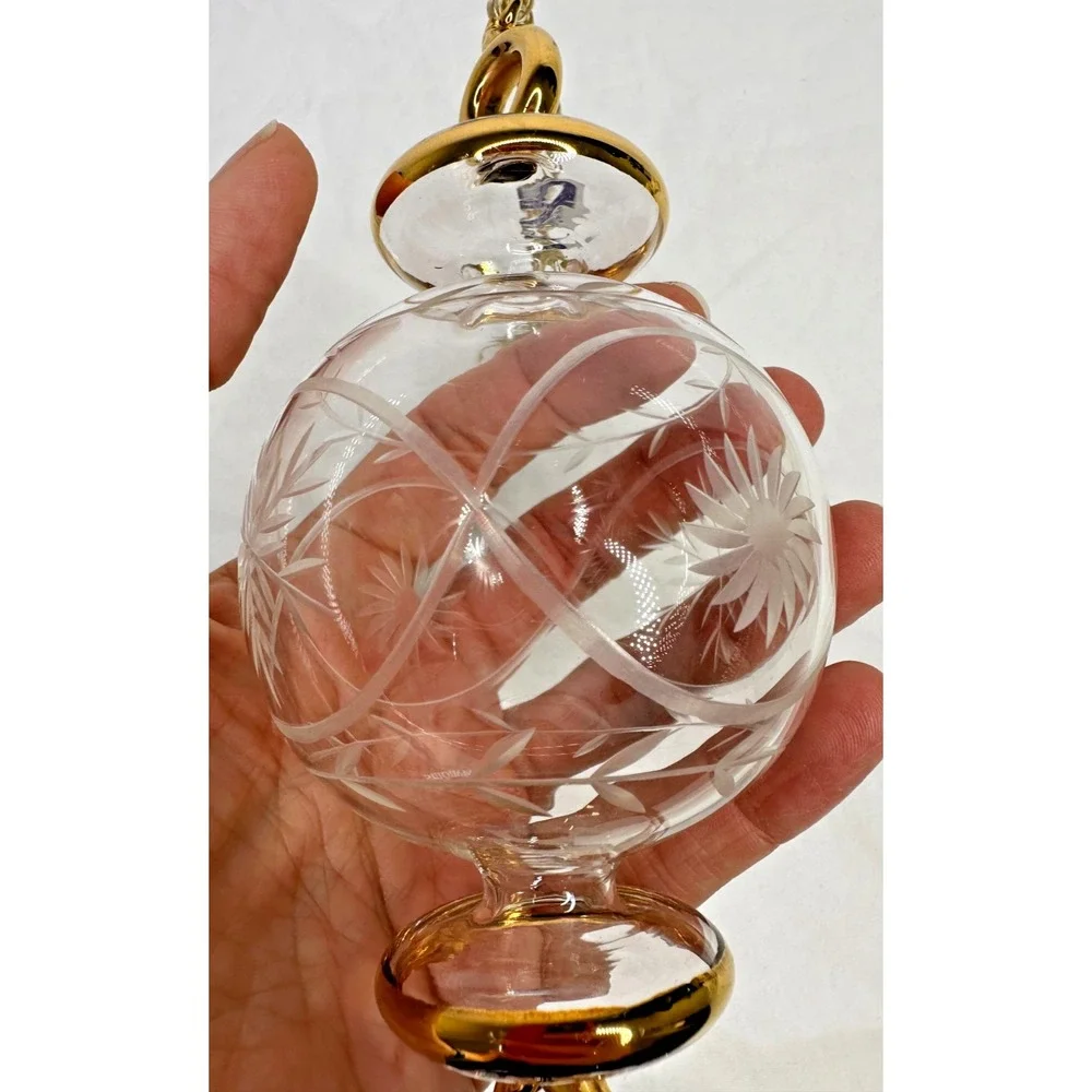 Marquis Waterford Christmas Winter Celebrations 2003 Etched Crystal Hanging